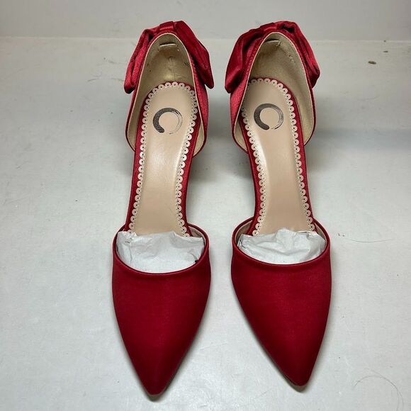 Journee Collection Womens 8 M Red Tanzi Stiletto Heel Pumps Sandals NIB JG0 - Picture 5 of 5